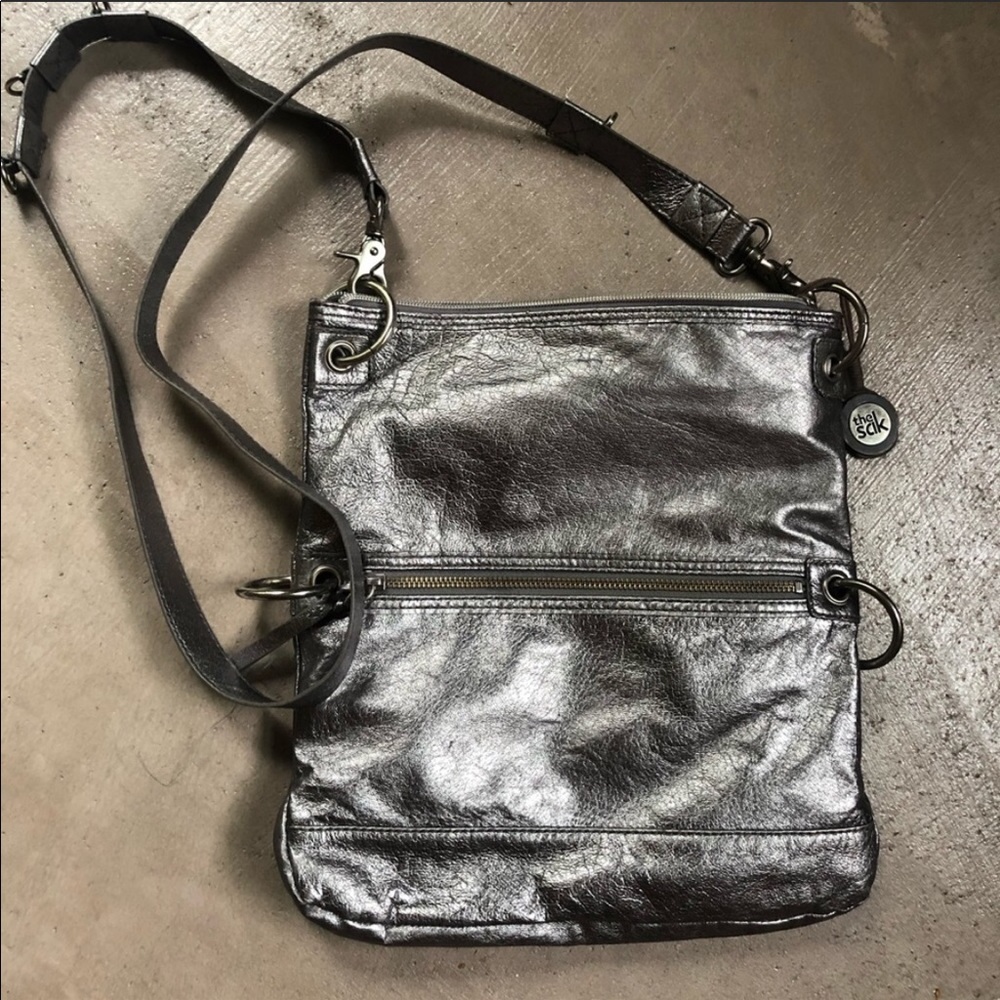 The Sak Roots Leather Crossbody Bag Adjustable